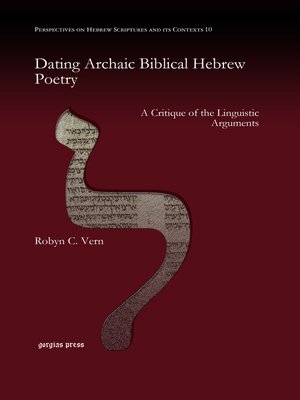 cover image of Dating Archaic Biblical Hebrew Poetry